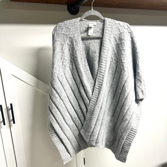 🍂Cozy Cupcakes & Cashmere Gray Open Front Shawl
